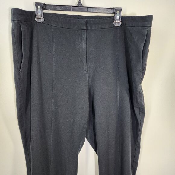 J Jill Women Dress Pants Size 22 Premium Bi-Stretch Trouser Black Mid Rise Ankle - Picture 4 of 10